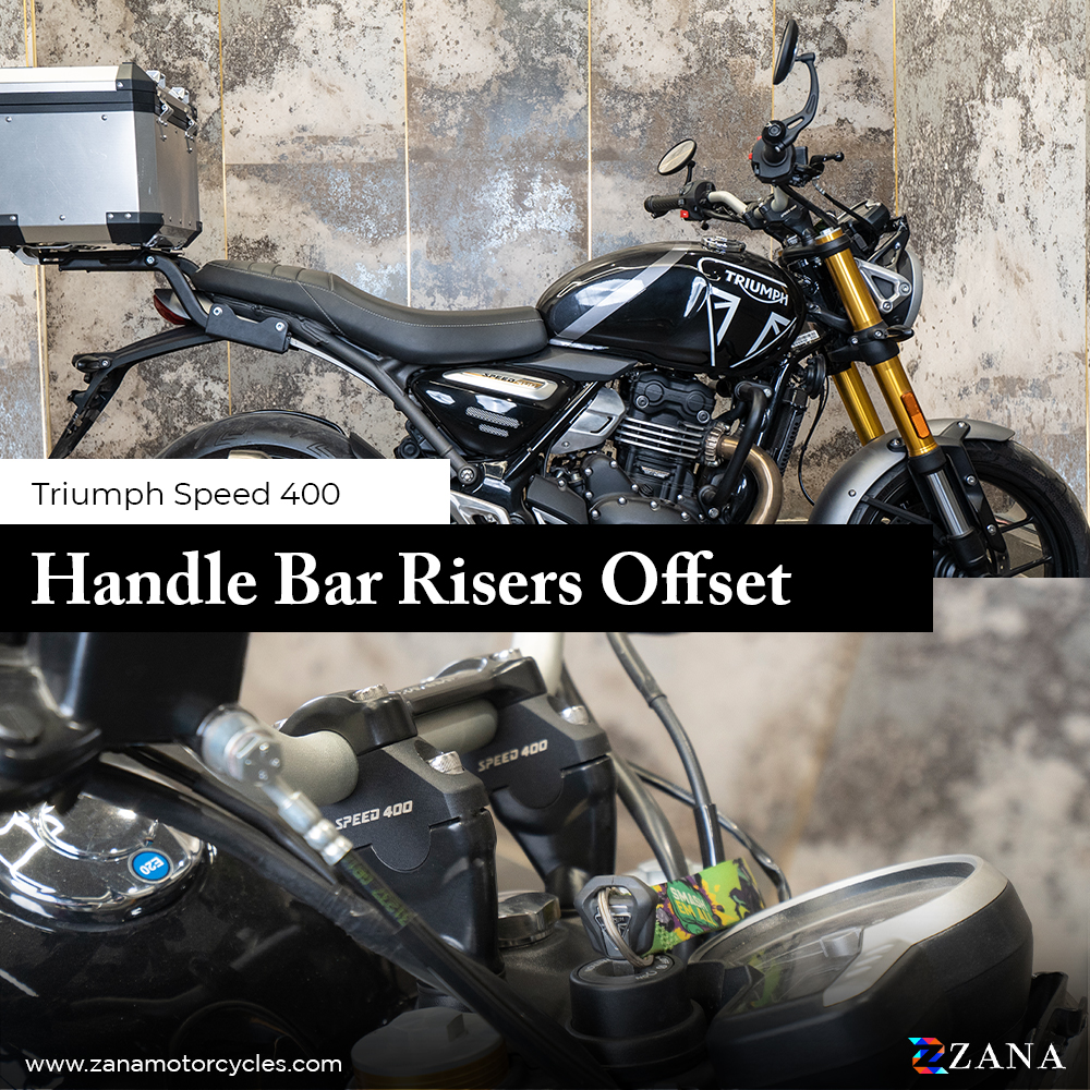 OFFSET HANDLE BAR RISER BLACK FOR TRIUMPH SPEED 400