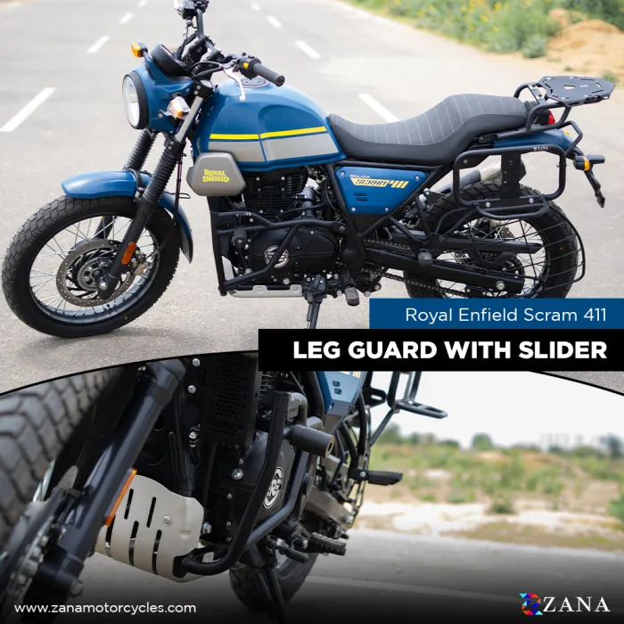 ENGINE FRAME FOR SCRAM 411 ( MILD STEEL WITH SLIDER BLACK)