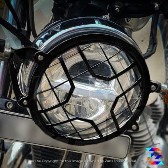 HEAD LIGHT GRILL SS TYPE 4A BLACK HIMALAYAN BS6 (2021-22)