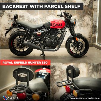 Backrest With Parcel Shelf Mild Steel For Royal Enfield Hunter 350
