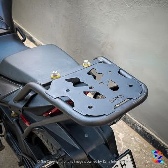 W TOP RACK WITH NEW PLATE COMPATIBLE WITH PILLION BACKREST TEXTURE MATT BLACK DOMINAR (2019-2022)