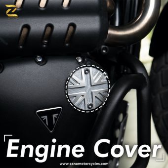 Uk Flag Engine Cover (Small-aluminium ) For Triumph Street Twin