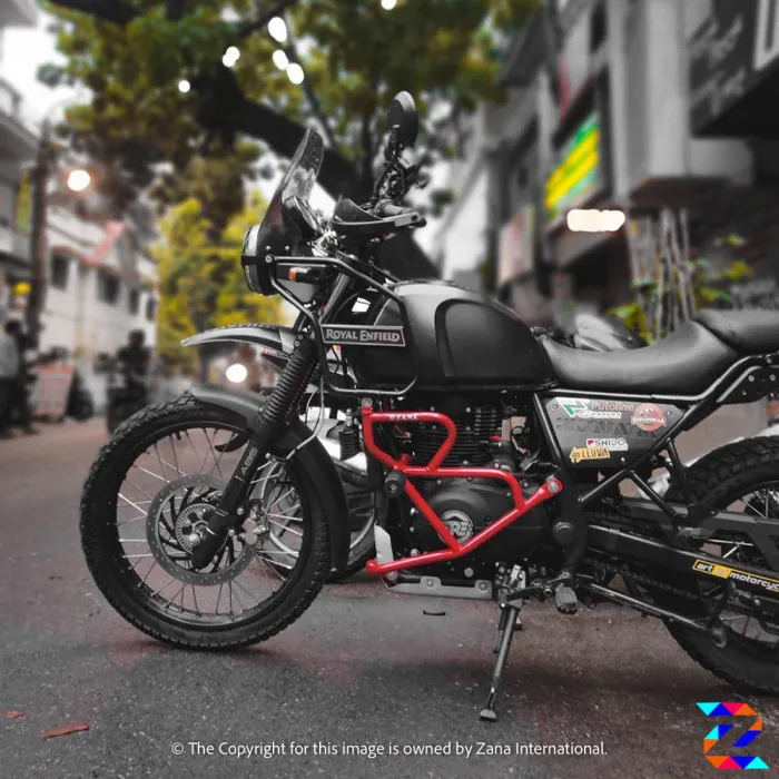 Royal Enfield Himalayan BS3 4 6 Crash Guard Leg Guard With Slider Red for model 2016 2020 Zana Motorcycles
