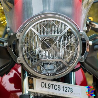 HEAD LIGHT GRILL SS TYPE-2 SILVER HIMALAYAN (2016-2020)