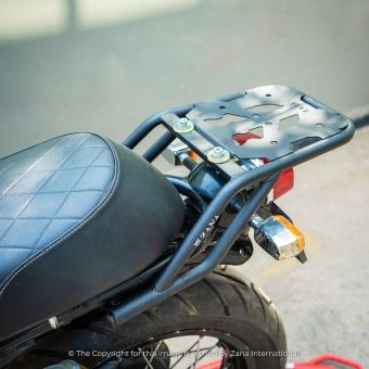 NEW TOP RACK MS WITH PLATE W-1  COMPATIBLE WITH PILLION BACKREST GT / INTERCEPTOR 650