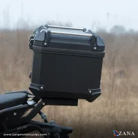 TOP BOX PLASTIC  ( 45ltr ) BLACK WITH BACK REST CUSHION FOR HONDA CB350