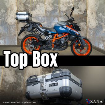 TOP BOX ALUMINIUM SILVER ( 22ltr ) FOR KTM DUKE 250/390 GEN-3