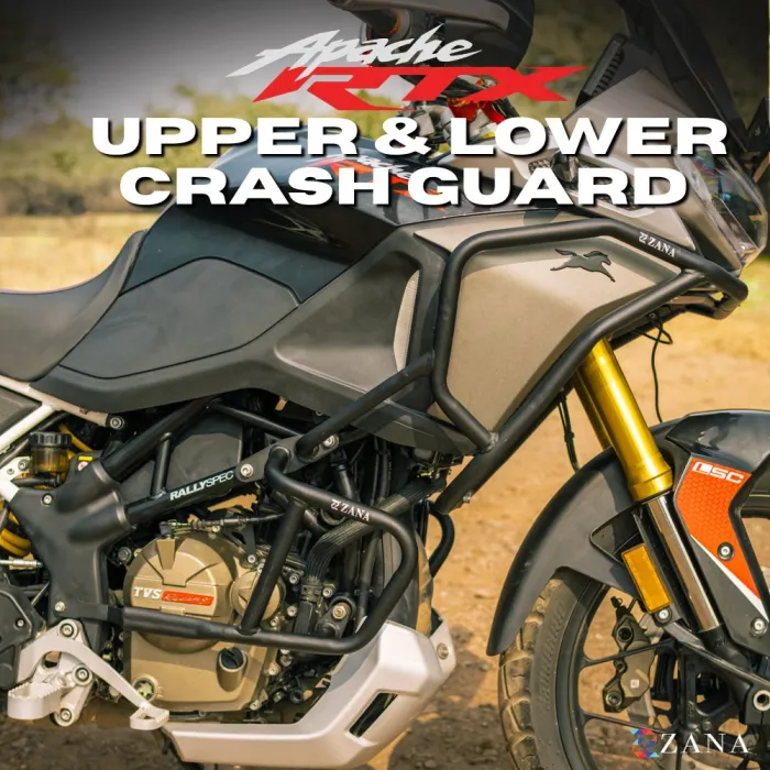 Upper & Lower Crash  Guard Combo  For TVS Apache RTX 300