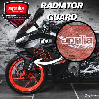 Radiator Guard For Aprilia RS 457 (Red with Aprilia 457 Logo)