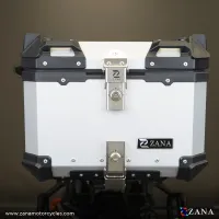TOP BOX ALUMINIUM SILVER ( 45ltr ) L-FLAT WITH BACK REST CUSHION FOR BMW 850 GSA
