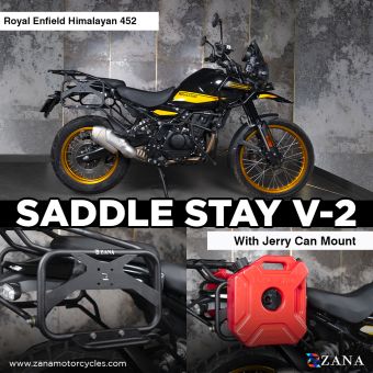 SADDLE STAY  MILD  STEEL  WITH JERRY CAN MOUNT V-2 FOR HIMALAYAN 452