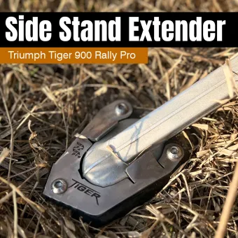 SIDE STAND EXTENDER FOR TIGER 900 RALLY PRO (ALUMINIUM & STAINLESS STEEL)