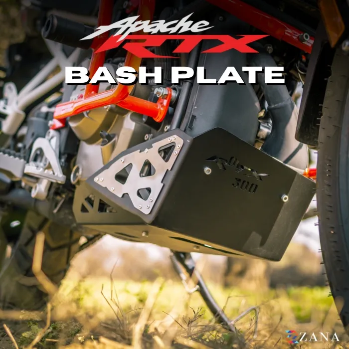 Bash Plate  For TVS Apache RTX 300 (Aluminum, Black) (Coming Soon Pre-Booking Open Now )