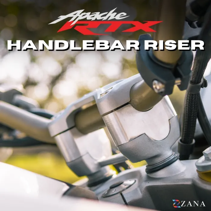 Vertical Handlebar Riser  For TVS Apache RTX 300 (Silver) (Coming Soon Pre-Booking Open Now )