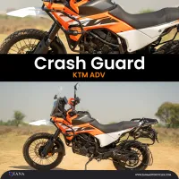 Tank Guard /Crash Guard With Slider Puck Black For KTM ADV 390 2025