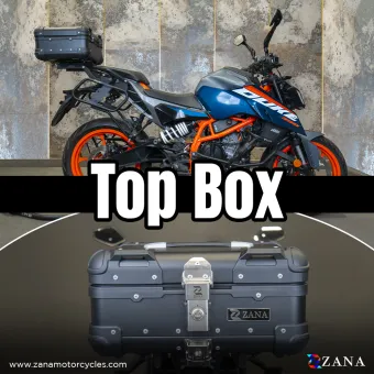 Universal Top Box Aluminium (22 Litre) R-Flat Black