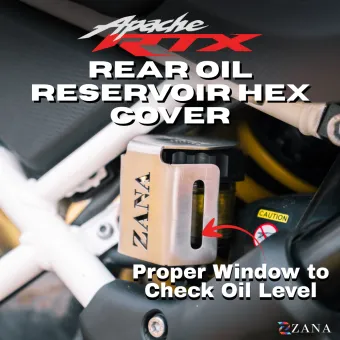 Rear Oil Reservoir Hex Cover For TVS Apache RTX 300(Silver) (Coming Soon Pre-Booking Open Now )