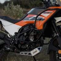 Combo Upper & Lower Crash Guard ( Black )  With Round Slider  For KTM ADV 390 2025