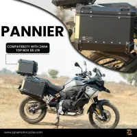 Tapered Exhaust Compatible Panniers With Frame ( Aluminium ) 46ltr Set For BMW F 900 GSA
