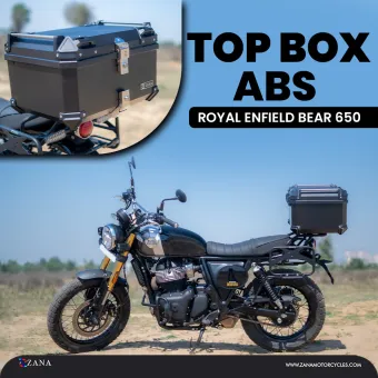 Top Box Plastic (55 Litre) L-Flat Black For Bear 650