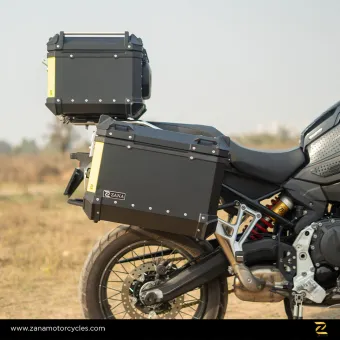 Tapered Exhaust Compatible Panniers With Frame ( Aluminium ) 46ltr Set For BMW F 850 GS