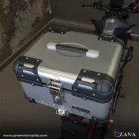 Top Box Aluminium (35 Ltr) R-flat Silver With Back Rest Cushion For KTM ADV 390 2025