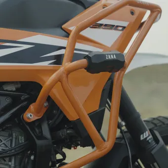 Tank Guard /Crash Guard With Slider Puck Orange For KTM ADV 390 2025