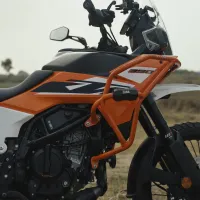Tank Guard /Crash Guard With Slider Puck Orange For KTM ADV 390 2025