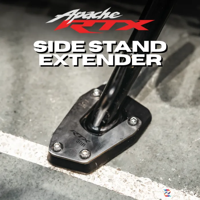 Side Stand Extender For TVS Apache RTX 300 (Aluminium & Stainless Steel) (Coming Soon Pre-Booking Open Now)