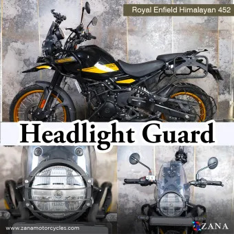 Headlight Guard for Himalayan 450 (Black Color - Stainless Steel) Type-3