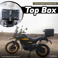Top Box Plastic (55Ltr) L-flat Black With Back Rest Cushion  For Himalayan 450