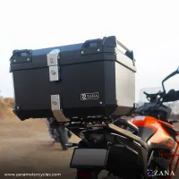 Top Box Plastic (58 Ltr) L-flat Black With Back Rest Cushion  For Triumph Tiger 900 Rally Pro