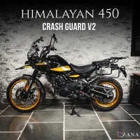 Crash Guard for Himalayan 450 (with Slider , Black Texture, Mild Steel) - Type-1 V-2