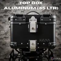 Top Box Aluminium (45ltr) R-Flat Black With Back Rest Cushion for BMW F900 GS/GSA