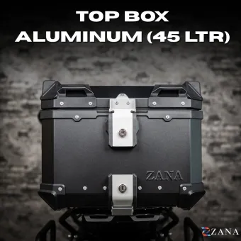 TOP BOX ALUMINIUM BLACK ( 45ltr ) WITH BACK REST CUSHION FOR BMW 850 GSA