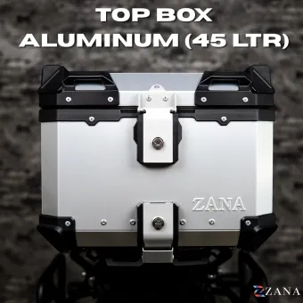 TOP BOX ALUMINIUM SILVER ( 45ltr ) L-FLAT WITH BACK REST CUSHION FOR BMW 850 GSA