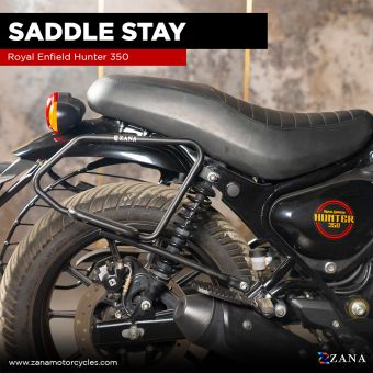 Saddle Stay Mild Steel with exhaust shield Black  For Royal Enfield Hunter 350