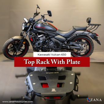TOP RACK WITH PLATE COMPATIBLE WITH PILLION BACKREST FOR KAWASAKI VULCAN 650