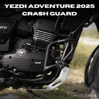 Crash Guard With Slider For  Yezdi Adventure 2025 (Black)(Coming soon Pre Booking open Now)