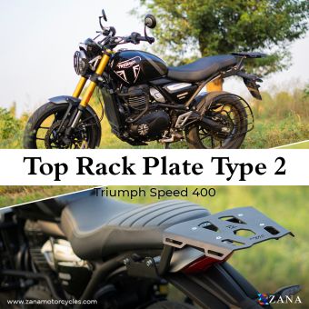 TOP RACK WITH  MS PLATE T-2 BLACK FOR TRIUMPH SPEED 400
