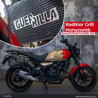 Radiator Grill for Guerrilla 450 with Logo (Honeycomb Black Texture) - Type-2