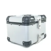 Top Box With Back Rest Cushion for Guerrilla 450 R-Flat Silver Aluminium (45 litre)