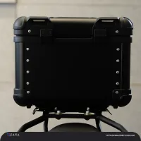 Top Box for Guerrilla 450 Aluminium R-Flat Black (45 litre) With Back Rest Cushion