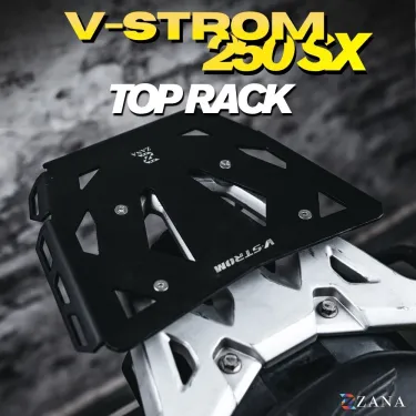 TOP RACK PLATE FOR V-STROM 250 (BLACK ALUMINUM)