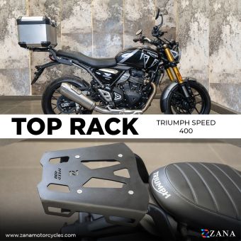 TOP RACK WITH ALUMINUM PLATE T-1 BLACK FOR  FOR TRIUMPH SPEED 400