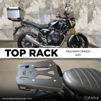 TOP RACK  FOR TRIUMPH SPEED 400 WITH ALUMINUM PLATE T-1 BLACK